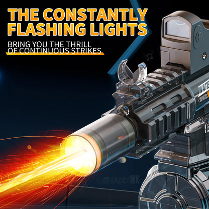 New M416 Electric Water Gun With light Sprays Flame Effect Continuously High-pressure High-speed Powerful Outdoor Water Gun Toys