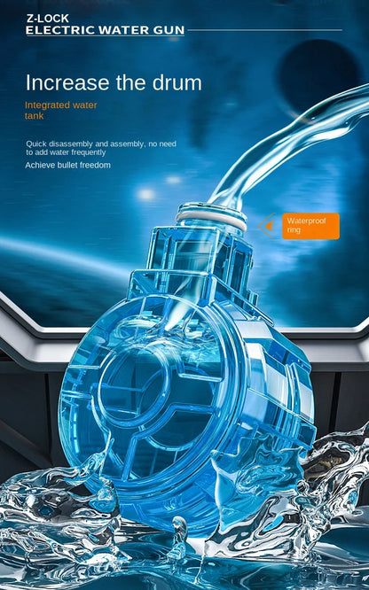 New M416 Electric Water Gun With light Sprays Flame Effect Continuously High-pressure High-speed Powerful Outdoor Water Gun Toys