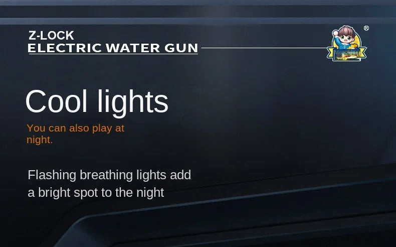 New M416 Electric Water Gun With light Sprays Flame Effect Continuously High-pressure High-speed Powerful Outdoor Water Gun Toys