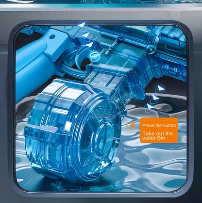 New M416 Electric Water Gun With light Sprays Flame Effect Continuously High-pressure High-speed Powerful Outdoor Water Gun Toys
